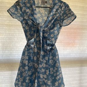 Blue flower romper